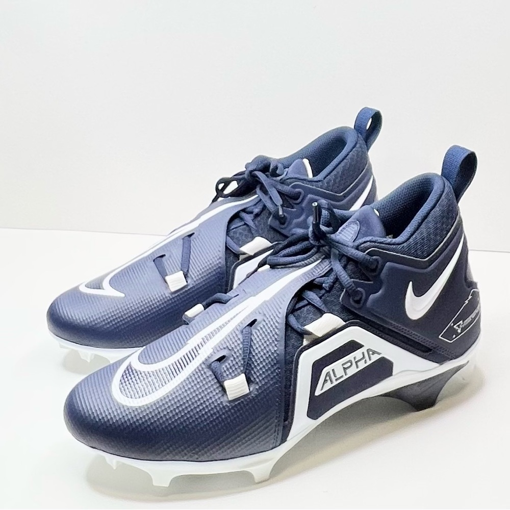 NEW Nike Men’s Alpha Menace Pro 3 Football Cleats Navy Size 10.5 - Picture 2 of 10